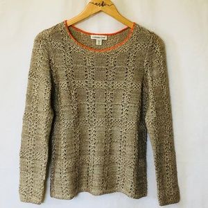 Coldwater Creek Linen Metallic Summer Sweater